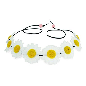 355x355 White Daisy Flower Crown For Disney World Health