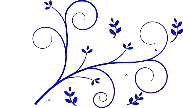 600x356 Floral Design Blue Clip Art