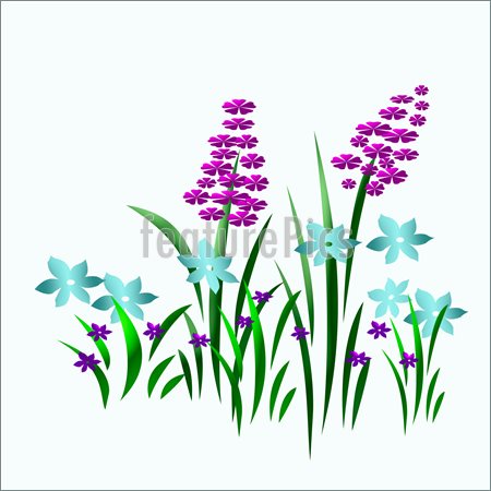 450x450 Illustration Of Spring Flower Garden