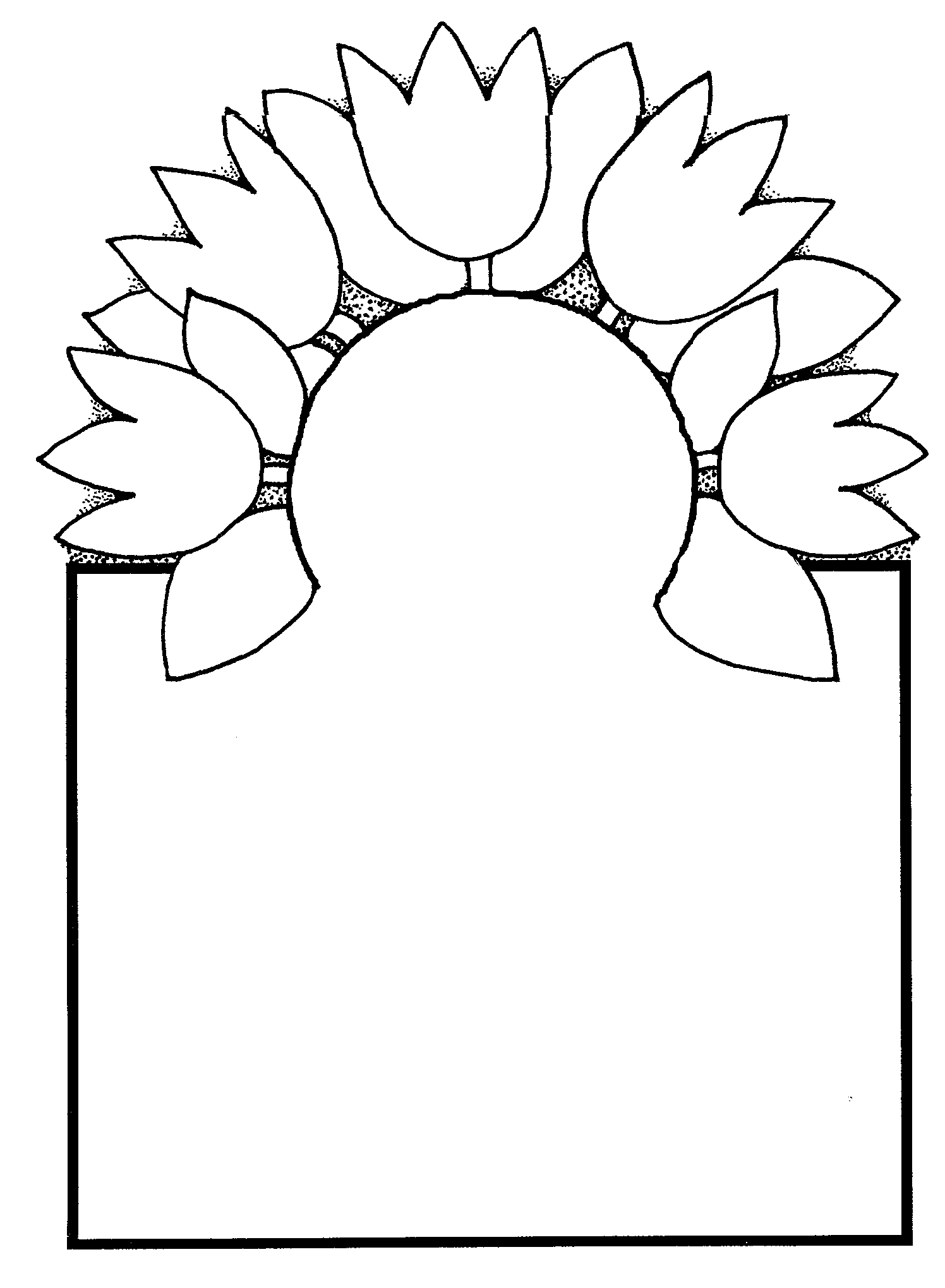 1496x2040 Garden Clipart Black And White Border