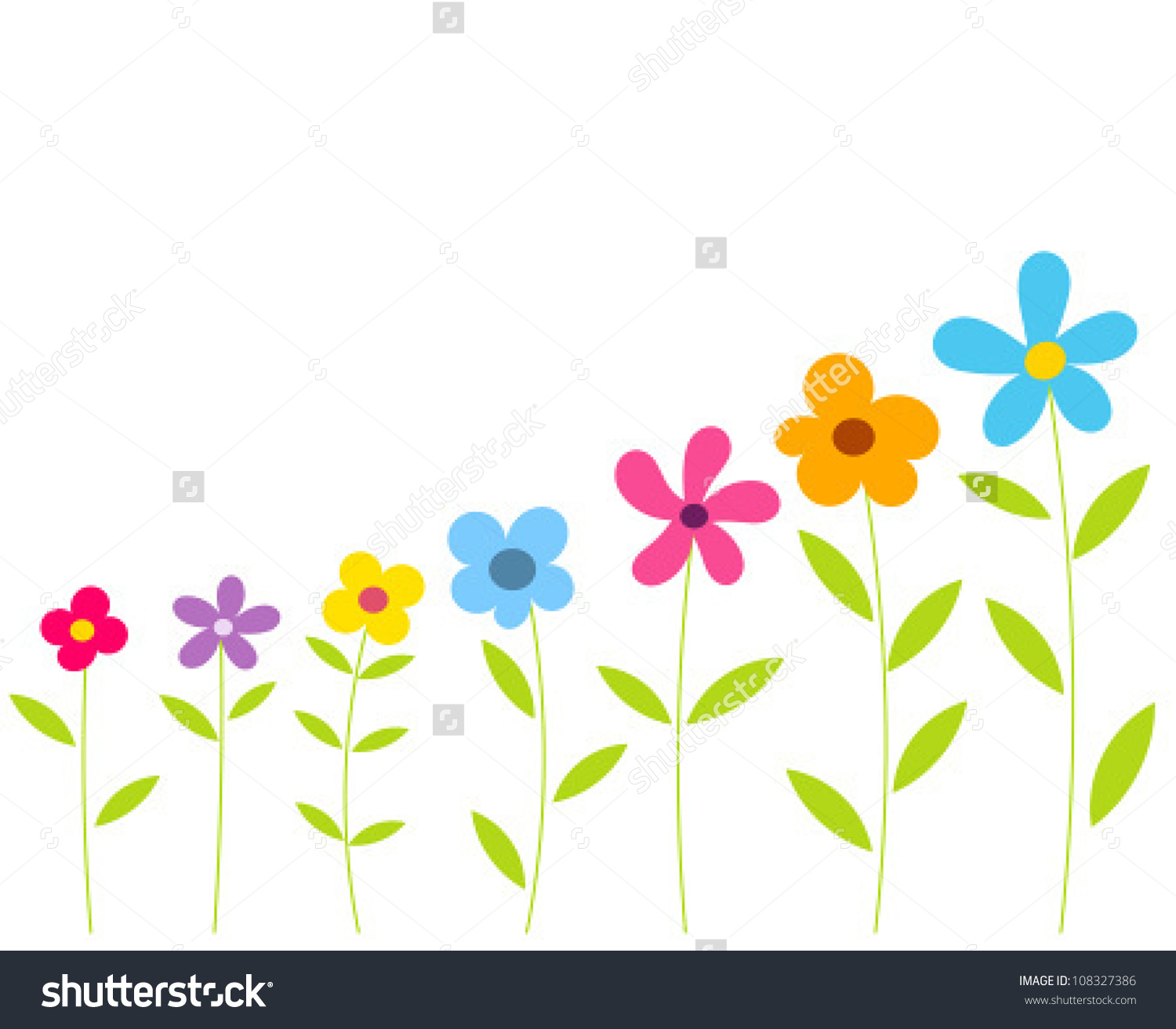 1500x1313 Row Of Flowers Clipart