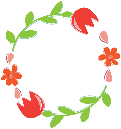 491x523 Wreath Clipart Flower Illustration
