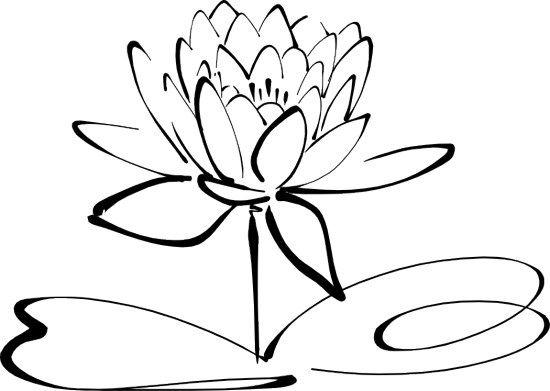 550x391 Black And White Clipart Flower