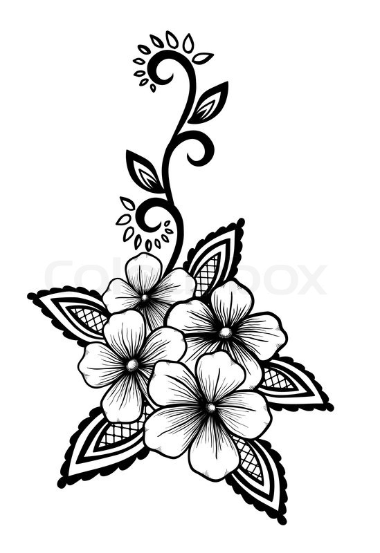 549x800 Black And White Flower Images Collection