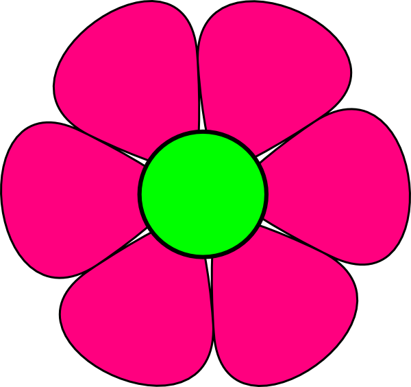 600x564 Pink Flower Clip Art