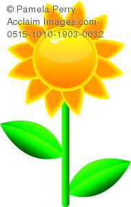 190x300 Art Image Of A Glossy Flower With Leaves