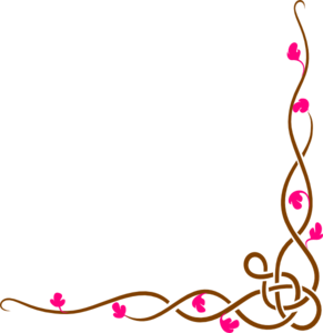 291x300 Long Floral Border Clip Art