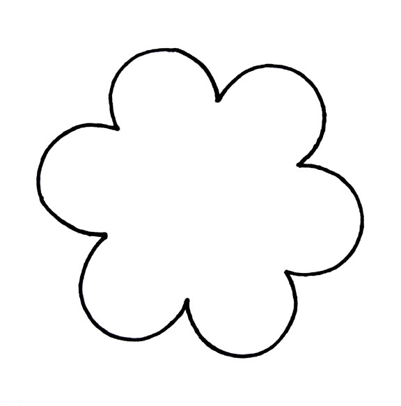 576x583 Flower Outline Clip Art Many Interesting Cliparts