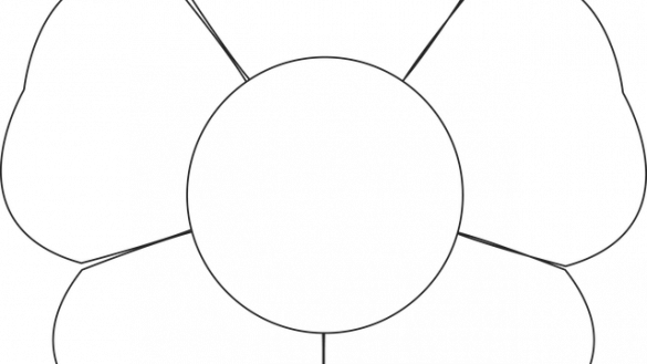 585x329 Pix For Flower Outlines Printable Clip Art Of Outline