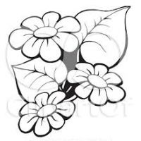 200x200 Outlines Of Flowers