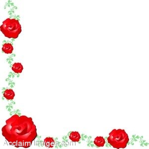 300x300 Clip Art Of A Corner Page Border Made Of Roses