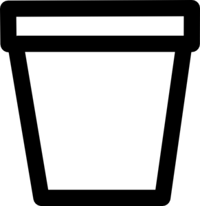 291x299 Flower Pot Outline Clip Art