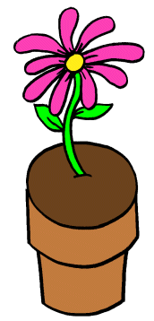 172x358 Spring Flower Pot Clipart