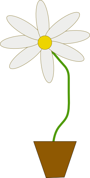 300x589 Flower In A Pot Clip Art Free Vector 4vector