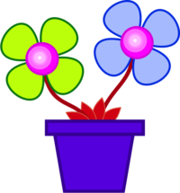 200x215 Pink Flower Pot Clipart