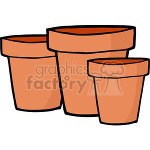 300x300 Royalty Free Flower Pots 380011 Vector Clip Art Image