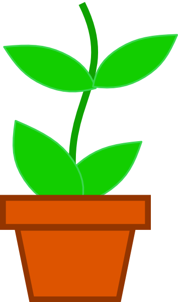 354x599 Flower Pot Outline Clipart