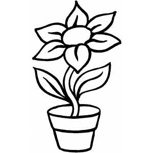 Flower Pot Outline | Free download on ClipArtMag