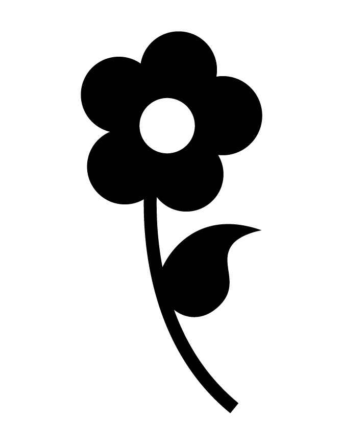 670x867 Pretty Flower Silhouette H Amp M Coloring Pages