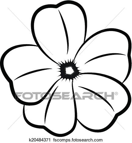 434x470 Clipart Of Flowers Silhouette K20484371