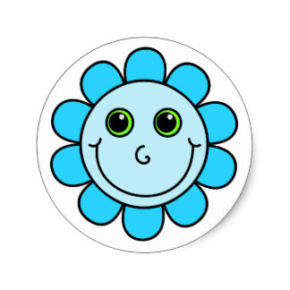 324x324 Smiley Face Flower Stickers Zazzle