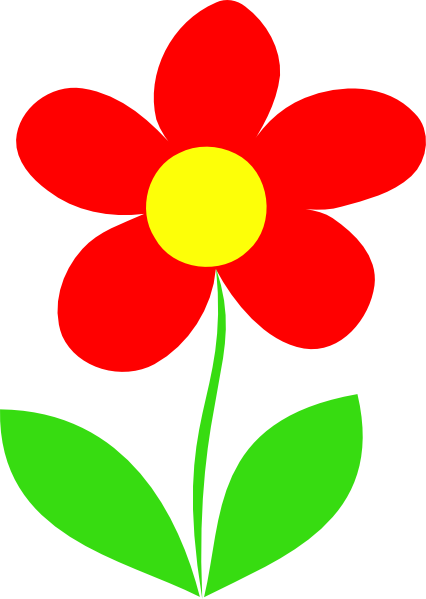 426x599 Red Flower Stem Clip Art