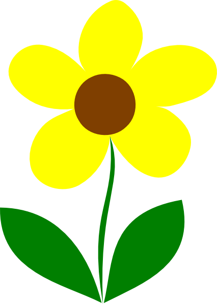 426x597 Yellow Flower Stem Clip Art