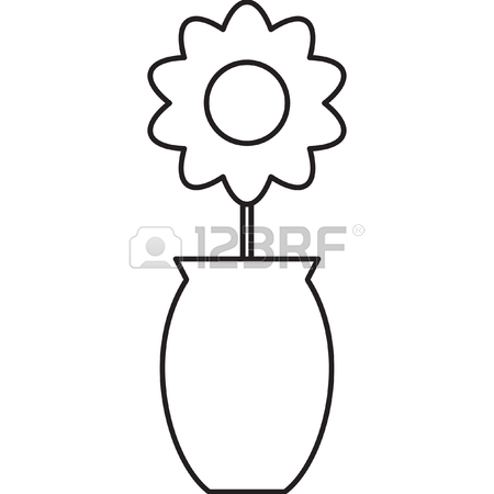 450x450 Flower In A Vase Royalty Free Cliparts, Vectors, And Stock