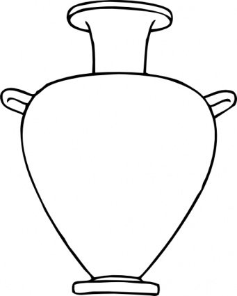 341x425 Clip Art Black And White Vase Clipart