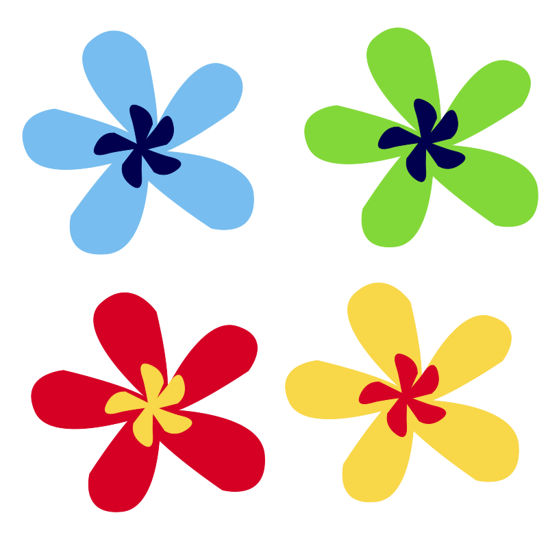 800x800 Rainbow Flower Free Vector 4vector