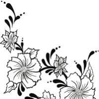 200x200 Flower Vine Drawings