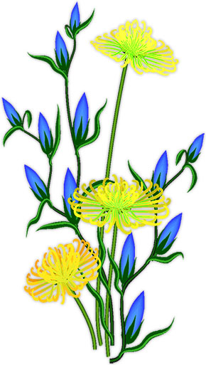 290x513 Graphics For Blue Flower Vine Graphics
