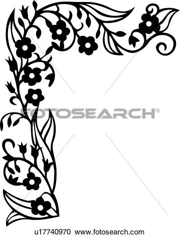 357x470 Vine Clipart Flower Scroll