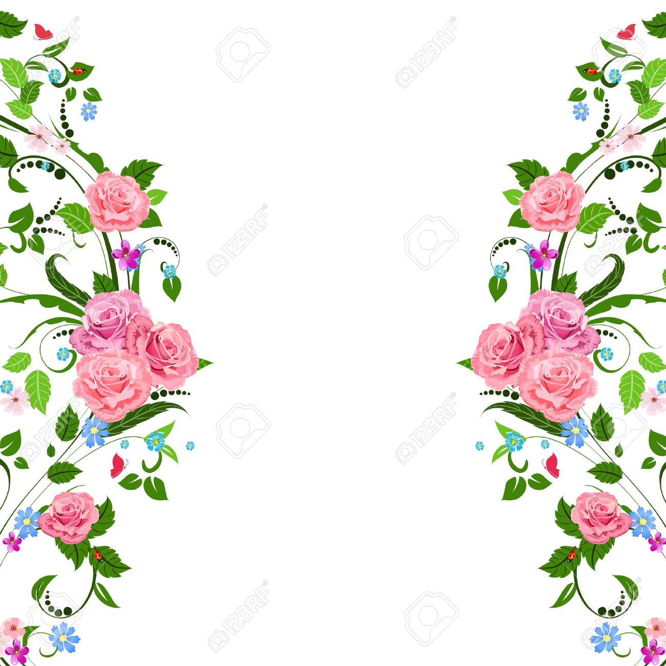 1300x1300 Vintage Flower Clipart Flower Pattern