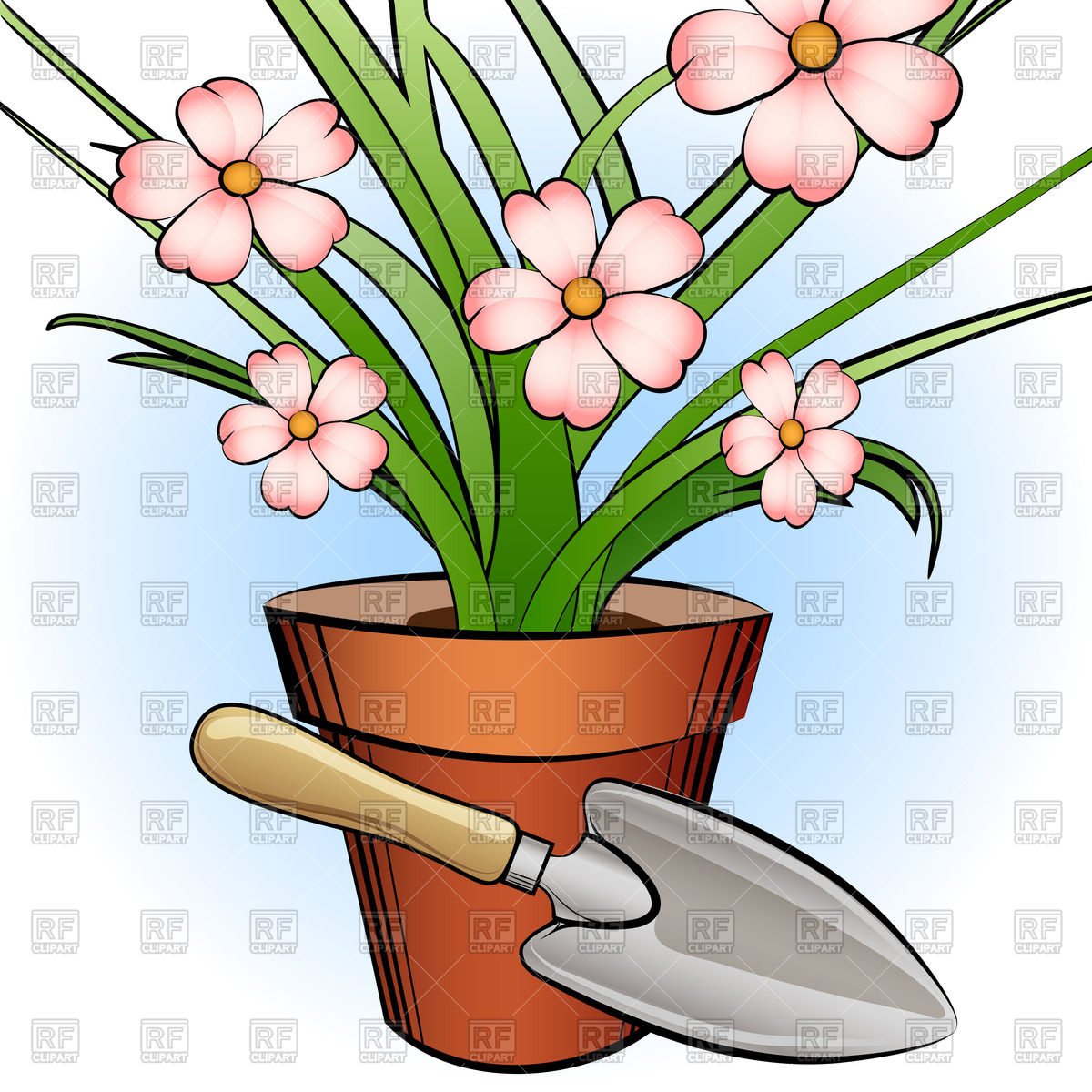 1200x1200 Window Plant And Garden Shovel Royalty Free Vector Clip Art Image