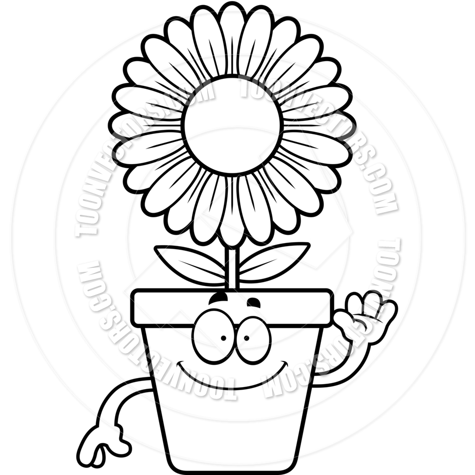 940x940 Flower Pot Clipart Black And White Clipart Panda