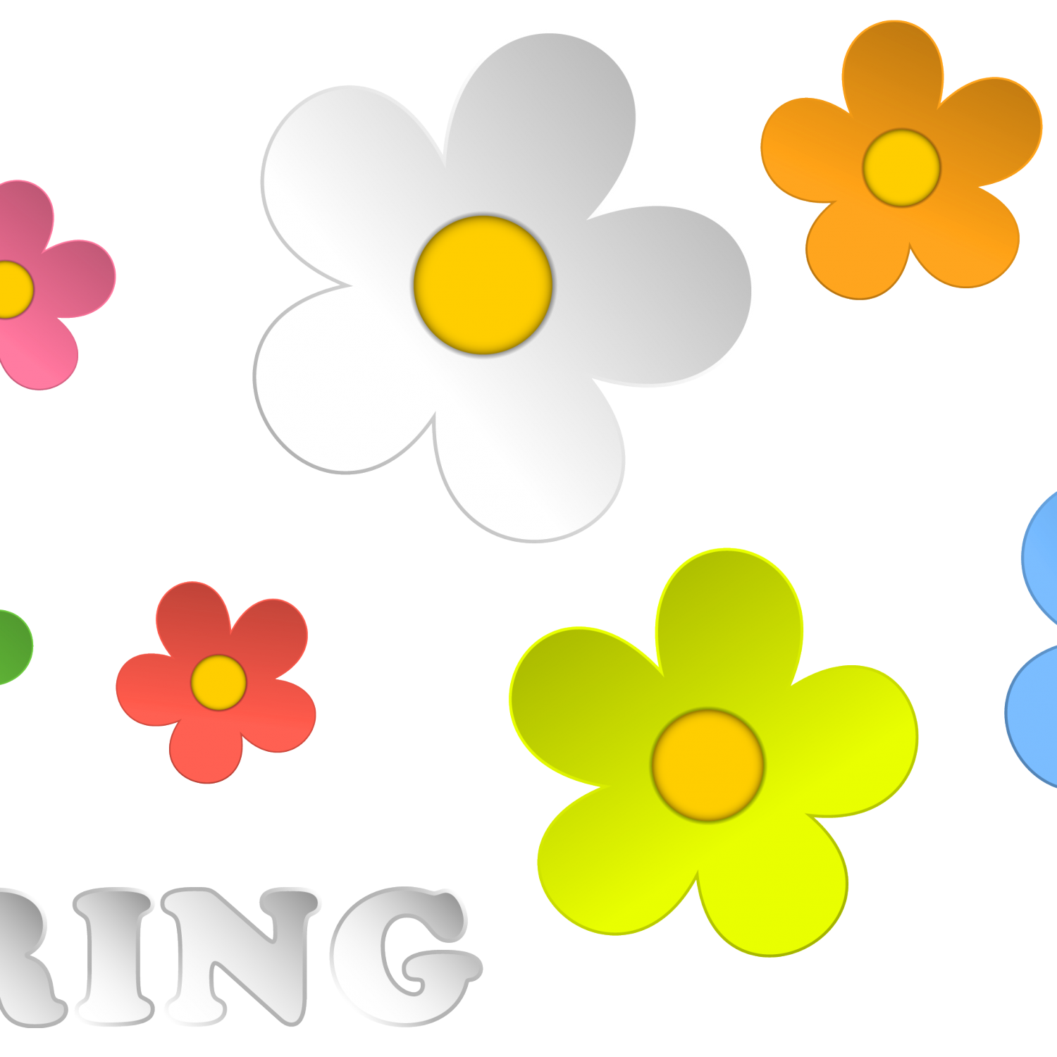 1500x1500 Spring Flower Garden Clip Art
