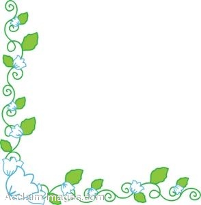 294x300 Clip Art Of A Bell Flower Border