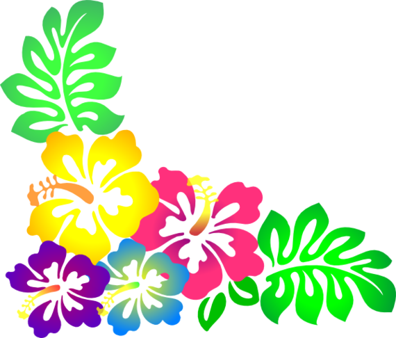 570x486 Floral Clipart Hawaiian Flower