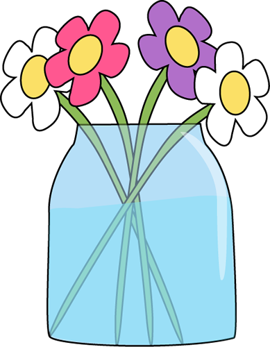 389x500 Flowers In A Jar Clip Art