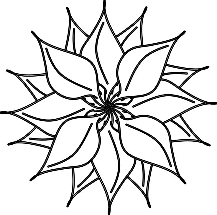 Flowers Clipart Black And White