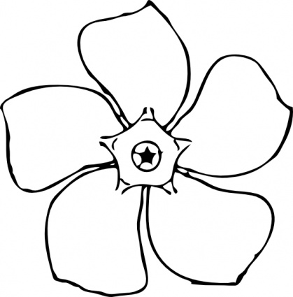 419x425 Free Black And White Floral Clip Art
