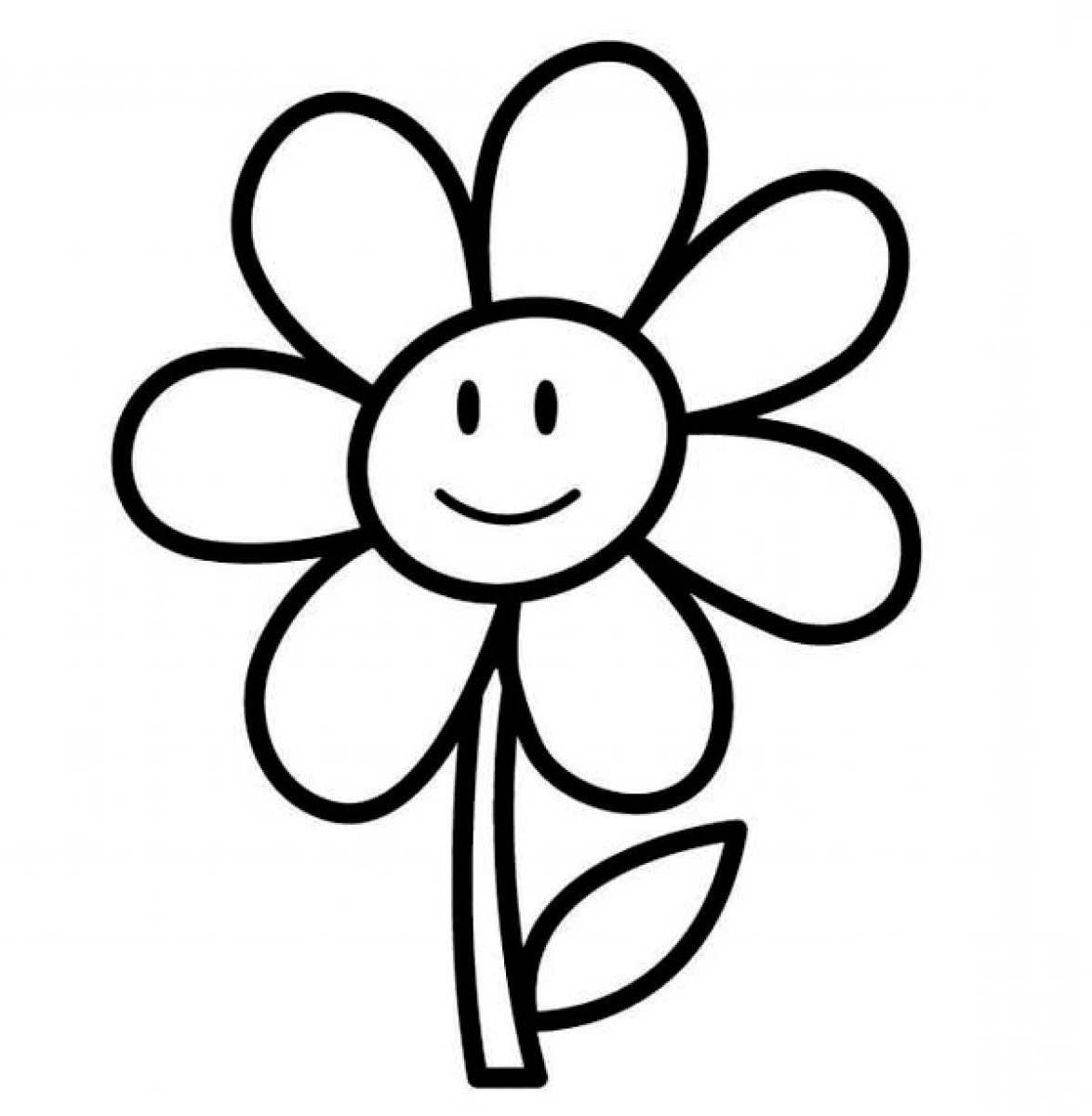 1174x1200 Simple Flower Drawing S For Kids Pictures Of Flower Drawings