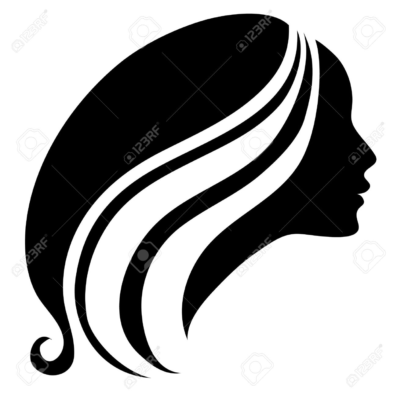 1300x1293 Beautiful Hair Clipart