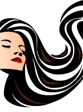 350x470 Black Hair Clipart Flowing Hair