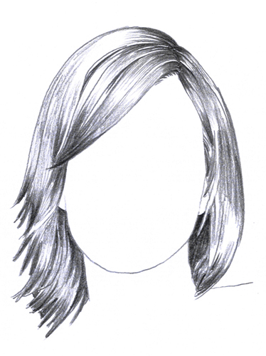 374x500 Flowing Hair Clipart