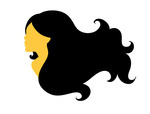 150x114 Head Of Woman With Flowing Hair On Wind