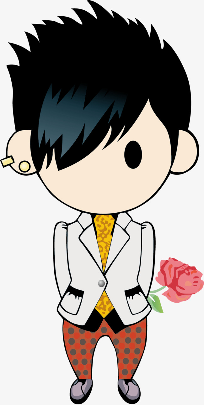 650x1293 A Boy With Long Flowing Hair, Dear Children, Vector Diagram