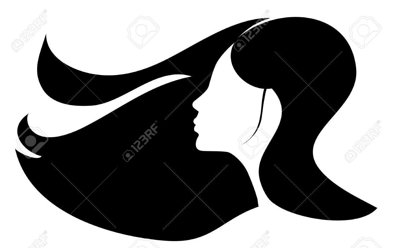 1300x823 Black Hair Clipart Silhouette