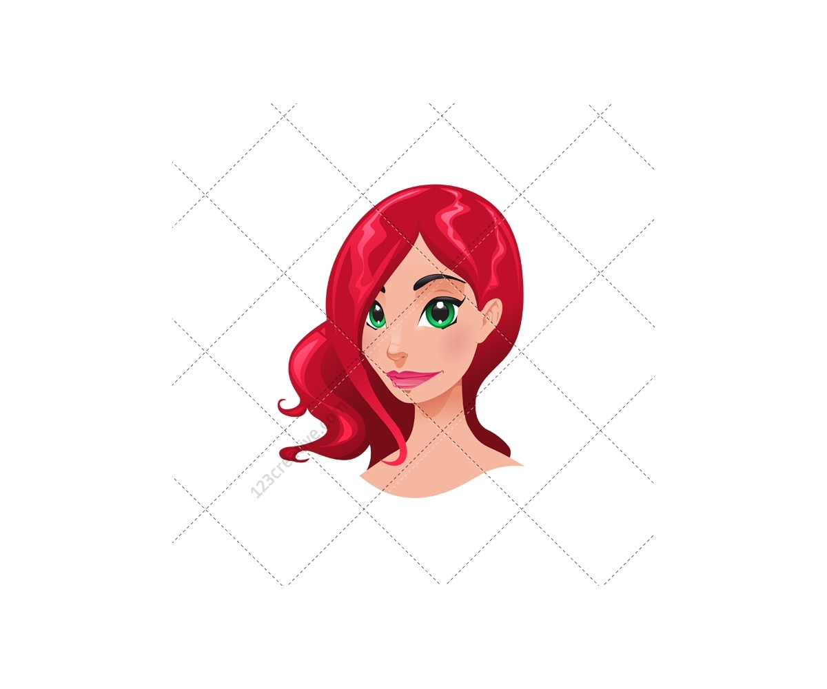 1200x1000 Female Head Vector Pack
